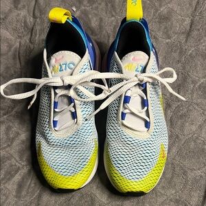 Nike Kids Sneakers - White, Blue, and Yellow